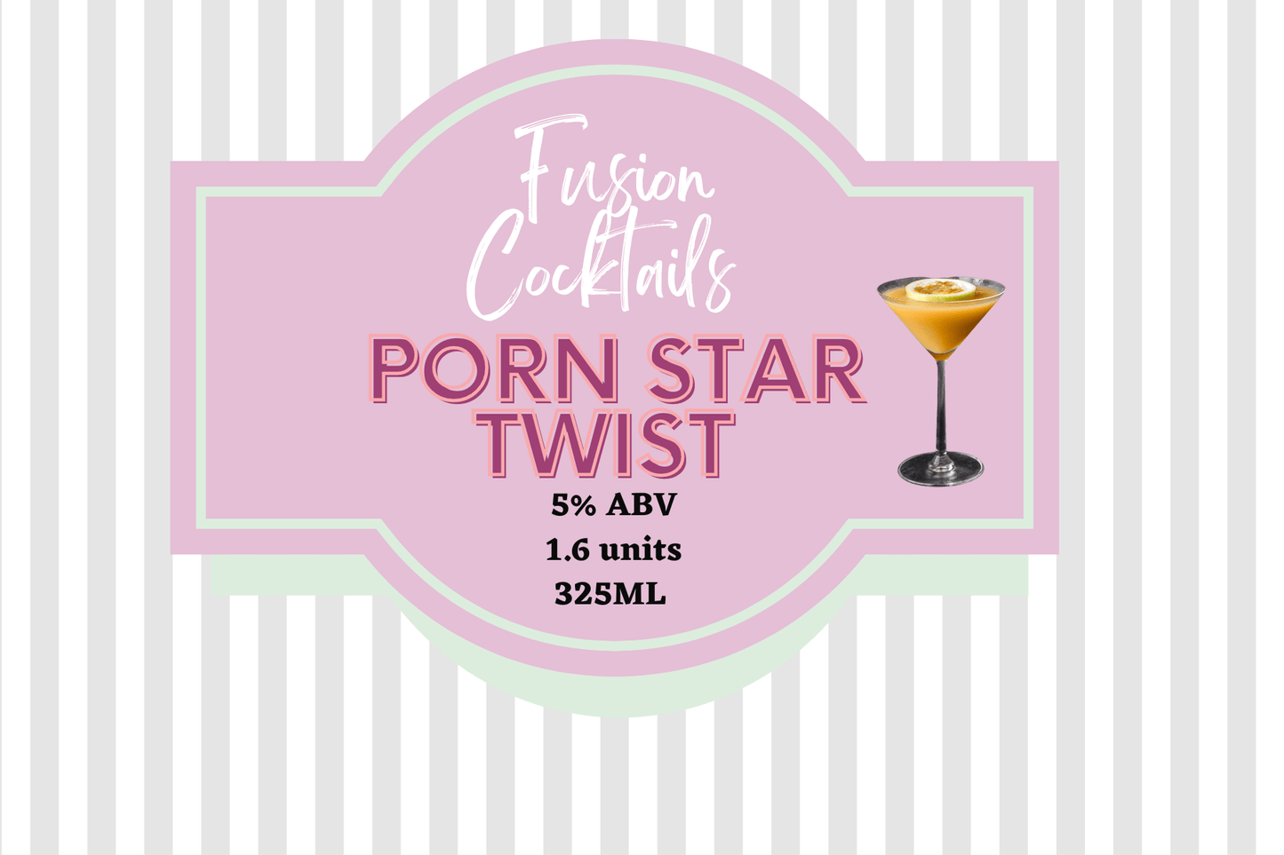 Porn Star Martini Cocktail Pouch Label