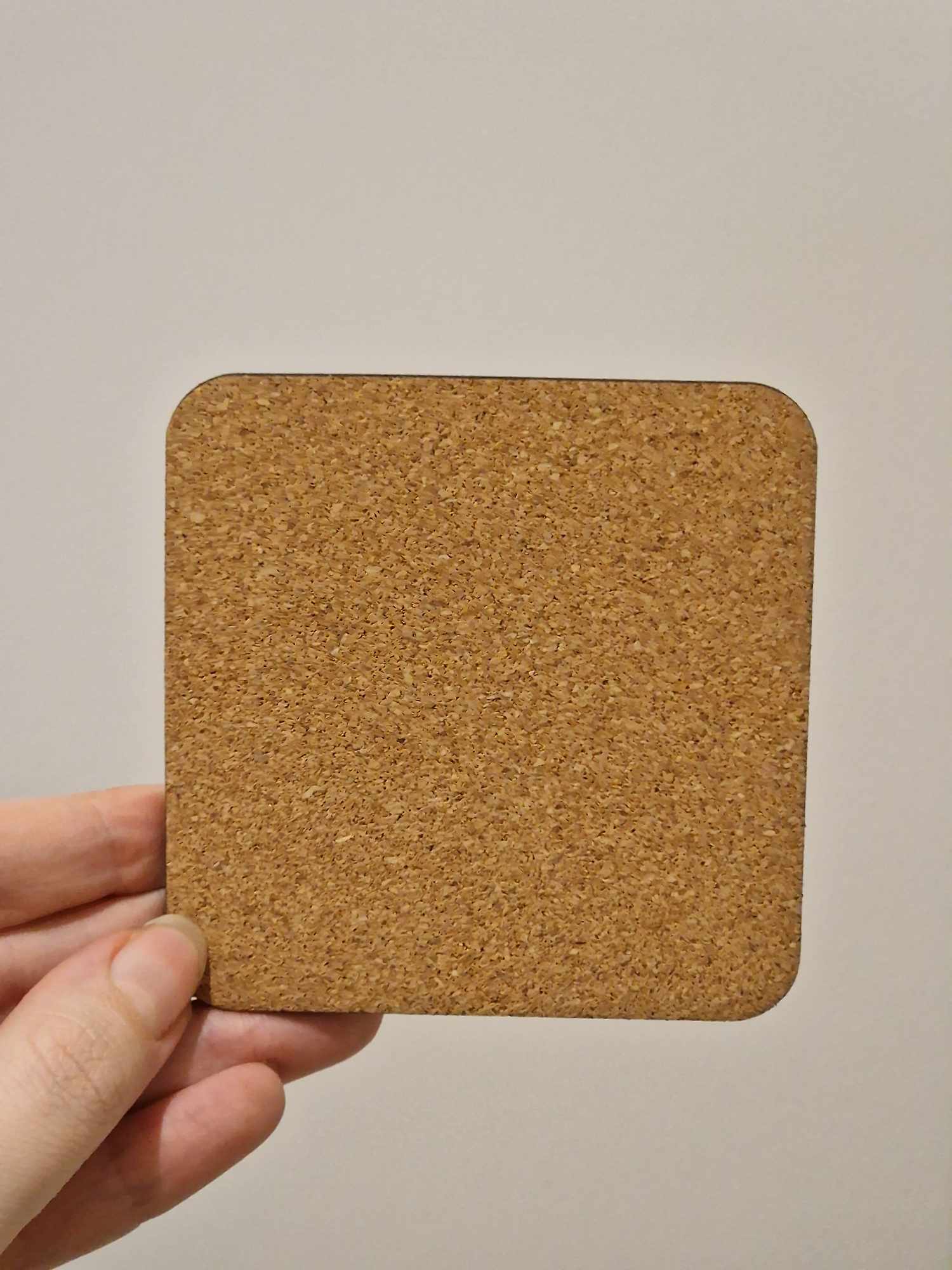 Cork backing on handmade 9x9cm sublimation coaster – summer rum gift idea