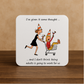 Funny Party Coaster – “Adulthood Isn’t Going to Work for Us” – Best Friend Gift