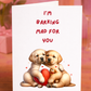 ❤️ I’m Barking Mad for You Valentine’s Day Card – Cute Puppy Love Card