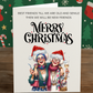 Funny Christmas Card for Best Friends – “Old and Senile” | A5 Greeting Card with Pink Envelope