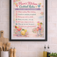 Mum’s Kitchen Rules – A4 Print (Framed or Unframed)