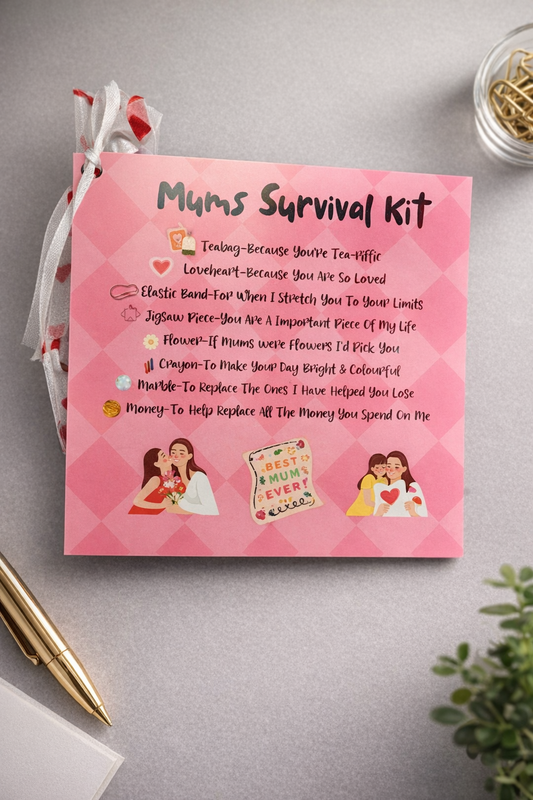 Mum’s Survival Kit – Mother’s Day Keepsake Card 💗