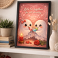 Cute Ghost Valentine A4 Print – Let’s Be Together for All Eternity, Romantic Wall Art