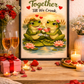 Together Till We Croak Frog A4 Print – Funny Couple Framed or Unframed Wall Art