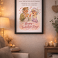 Funny Valentine’s Day A4 Black Framed Print – Old & Senile Best Friends, Growing Old Together Wall Art