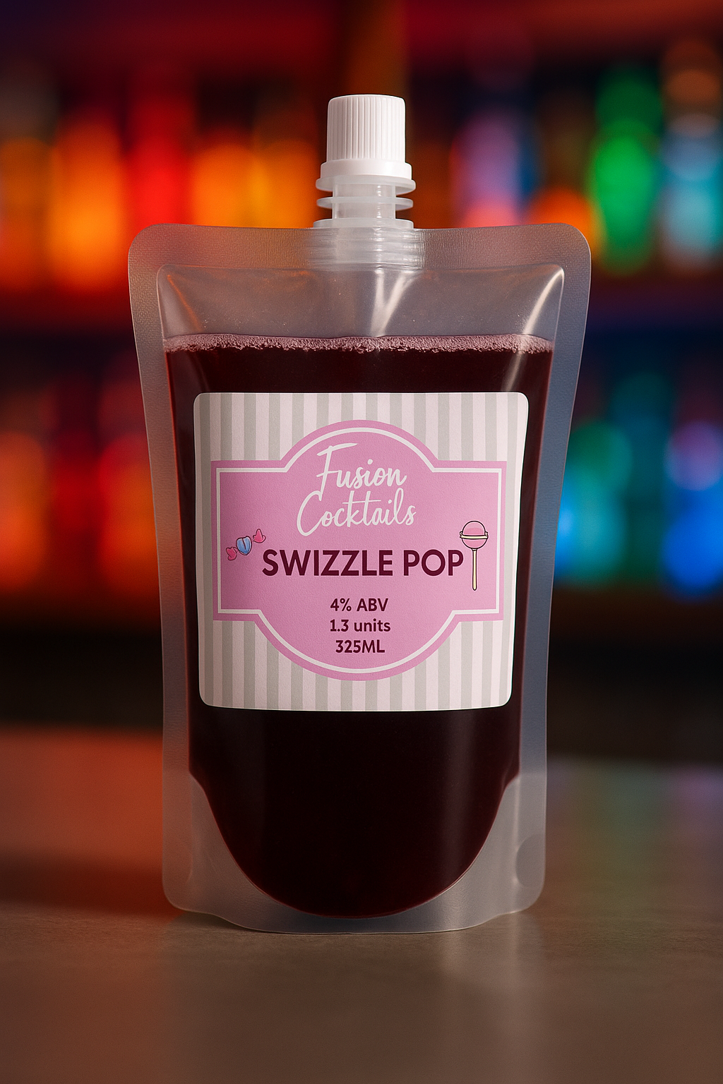 Swizzle Pop – Cherry & Blue Curacao Cocktail Pouch (325ml)