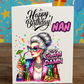 Too Glam To Give a Damn – Funny Nan Birthday Card | Glam A5 Card