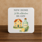 Funny New Home Coaster – Let the Celebrations Be-Gin Gift