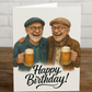 Happy Birthday Beer Card – Two Old Friends Cheersing | A5 Greeting Card