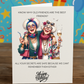 Funny Old Friends Birthday Card – A5 Greeting Card with Pink Envelope | Blank Inside for Your Message