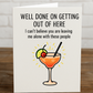 Funny Leaving Card – “Well Done on Getting Out of Here” | A5 Greeting Card with Pink Envelope